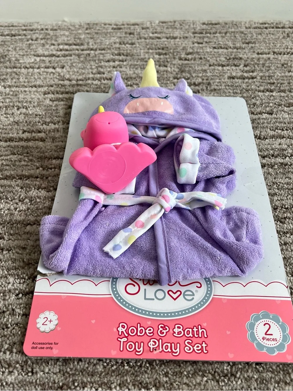 NWT My Sweet Love Doll Robe and Bath Toy Play Set